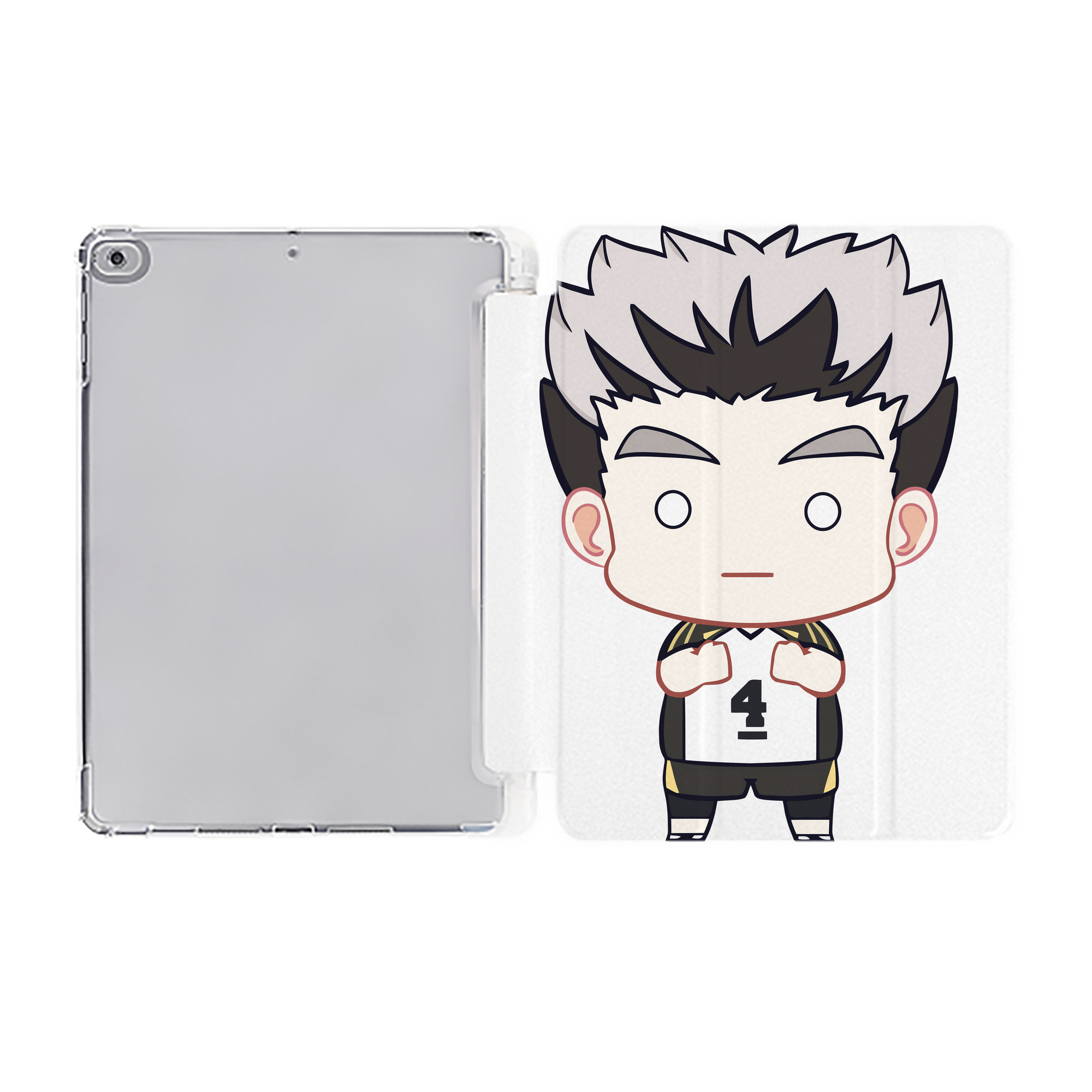 （画像用） ハイキュー!! Haikyu!! IPad ケース ペン収納付き 三つ折りスタンド PUレザー×シリコン 対応機種9.5/10.5/10.9インチ